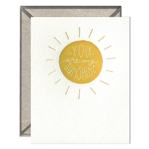 My Sunshine Letterpress Greeting Card with Envelope