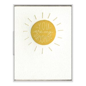 My Sunshine Letterpress Greeting Card