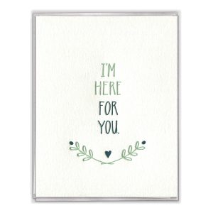 Here For You Letterpress Greeting Card Boxed Set of Six
