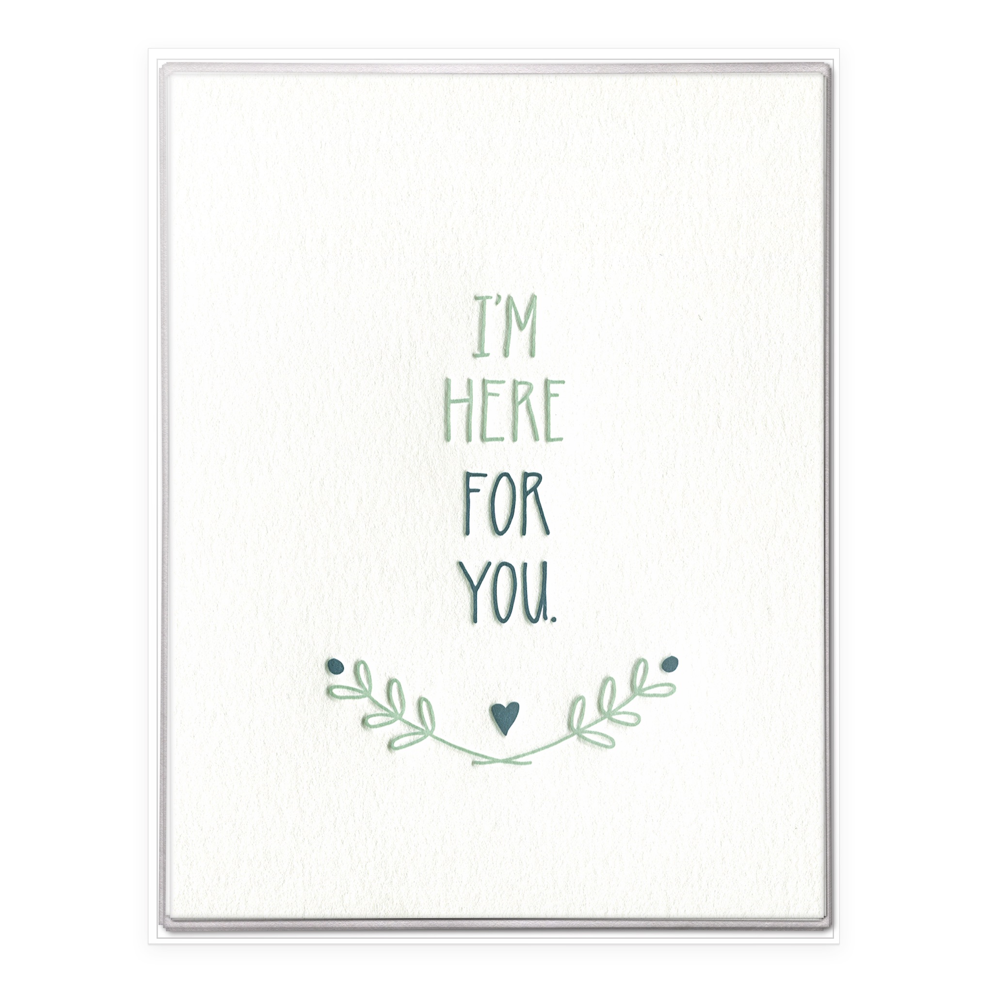 Here For You Letterpress Greeting Card Boxed Set of Six