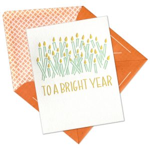 To A Bright Year Letterpress Greeting Card with Envelope