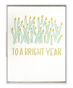 To A Bright Year Letterpress Greeting Card