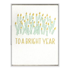 To A Bright Year Letterpress Greeting Card