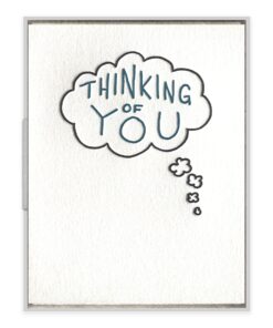 Thinking of You Bubble Letterpress Greeting Card