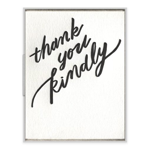 Thank You Kindly Letterpress Greeting Card