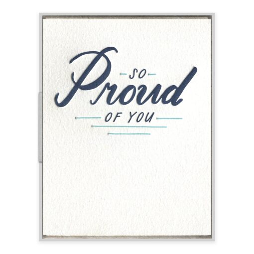 So Proud of You Letterpress Greeting Card