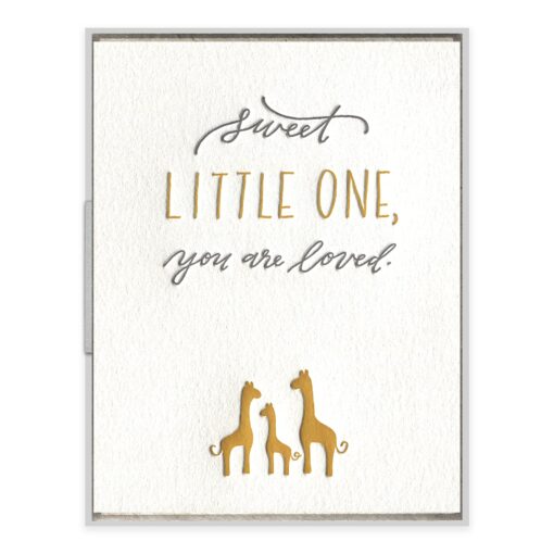 Sweet Little One Letterpress Greeting Card