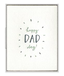Happy Dad Day Letterpress Greeting Card