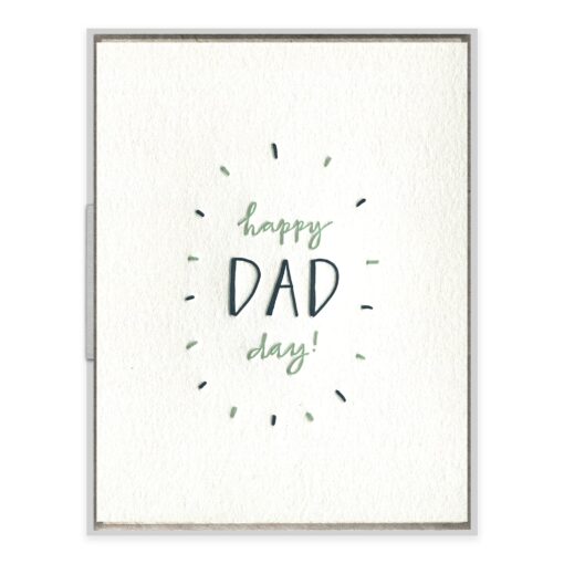 Happy Dad Day Letterpress Greeting Card