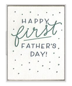 First Father's Day Letterpress Greeting Card