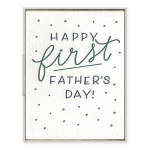 First Father's Day Letterpress Greeting Card