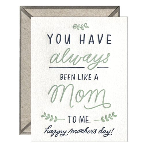 Like a Mom Letterpress Greeting Card with Envelope
