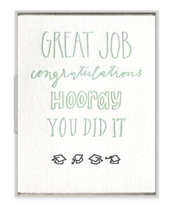 Congrats Graduate Letterpress Greeting Card