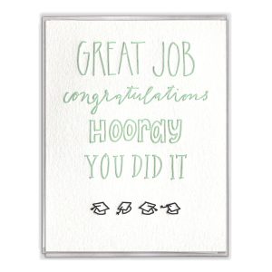 Congrats Graduate Letterpress Greeting Card Boxed Set of Six