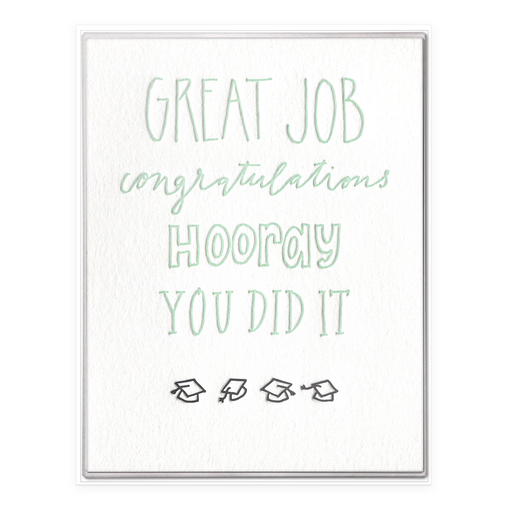 Congrats Graduate Letterpress Greeting Card Boxed Set of Six