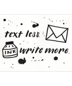 Text Less. Write More. Ink Splat Postcard (front)