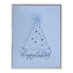 Party Hat Birthday Letterpress Greeting Card