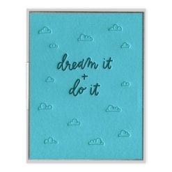 Dream It + Do It Letterpress Greeting Card