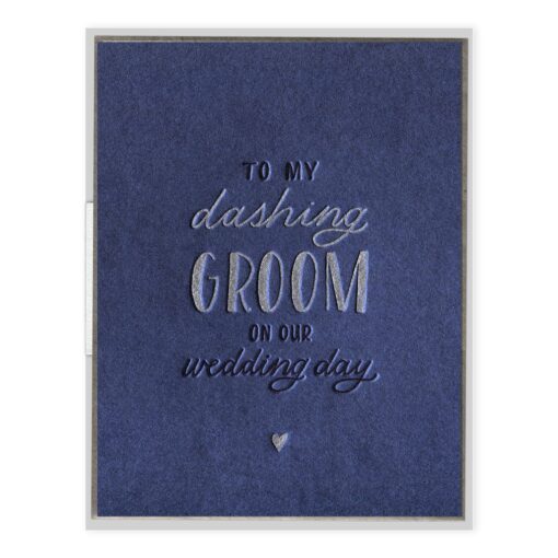 Dashing Groom Letterpress Greeting Card