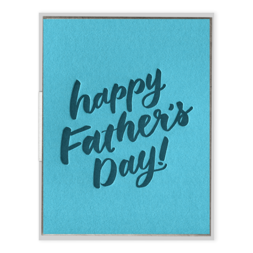 Father's Day Script Letterpress Greeting Card