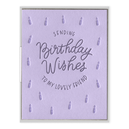 Lovely Birthday Wishes Letterpress Greeting Card