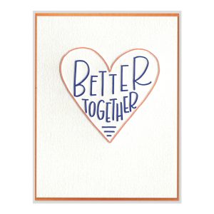 Better Together Letterpress Greeting Card
