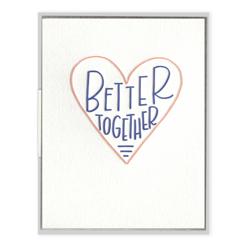 Better Together Letterpress Greeting Card
