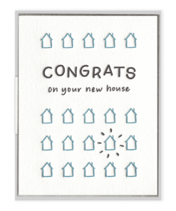 New House Congrats Letterpress Greeting Card