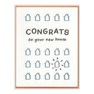 New House Congrats Letterpress Greeting Card
