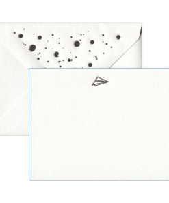 Paper Airplane Letterpress Social Stationery