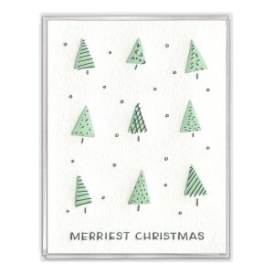 Merriest Christmas Letterpress Greeting Card Boxed Set of Six