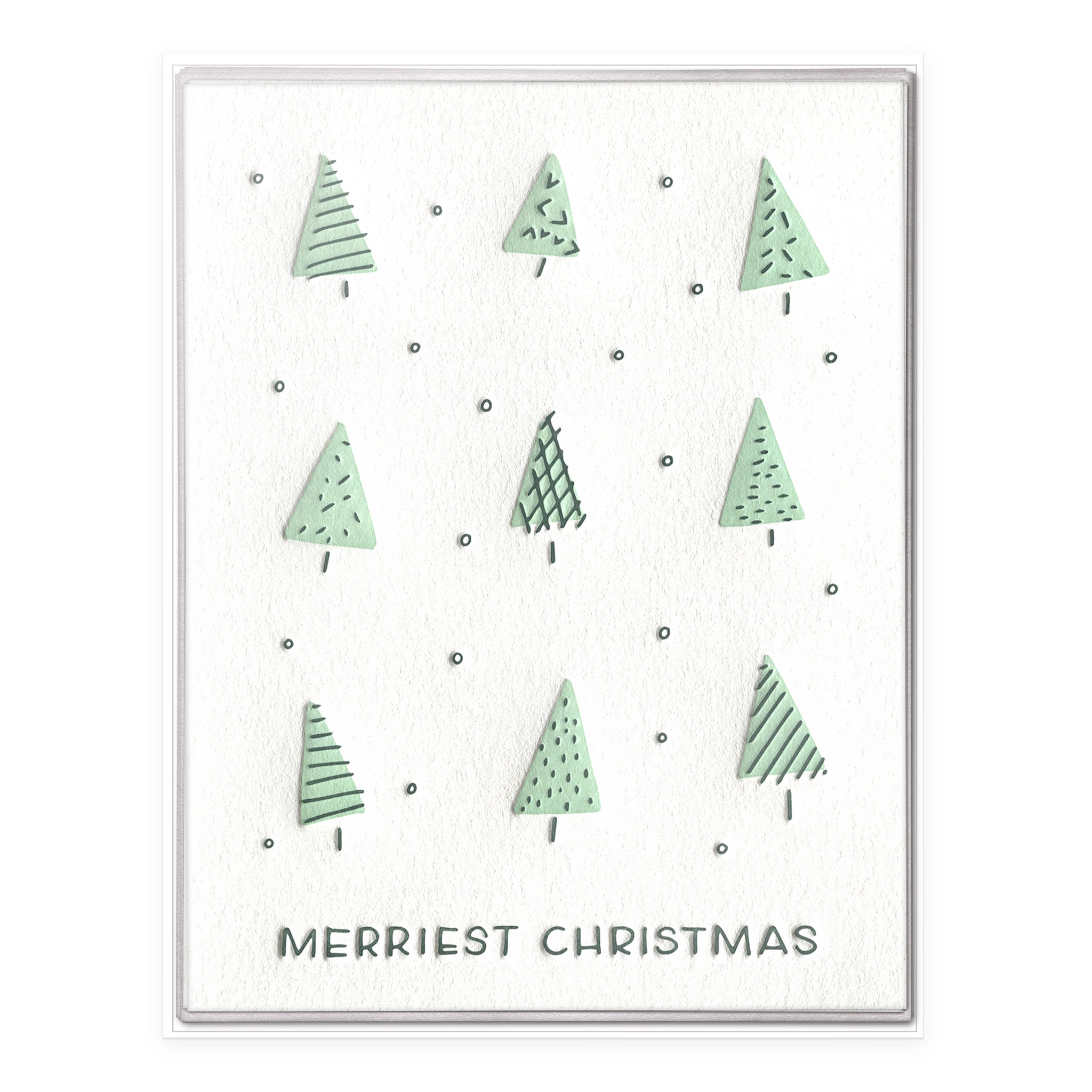 Merriest Christmas Letterpress Greeting Card Boxed Set of Six