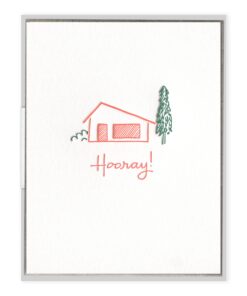 Hooray Home Letterpress Greeting Card