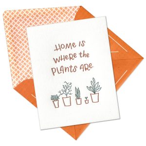 Where the Plants Are Letterpress Greeting Card with Envelope