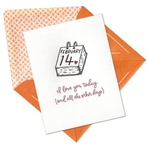 Today and All Other Days Letterpress Greeting Card with Envelope