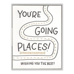 Going Places Letterpress Greeting Card