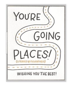Going Places Letterpress Greeting Card