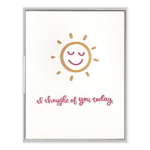 Thought of You Today Letterpress Greeting Card