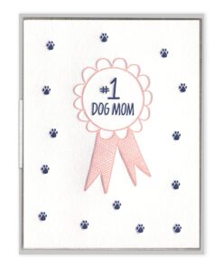 Dog Mom Letterpress Greeting Card