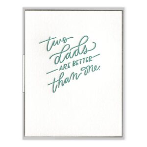 Two Dads Letterpress Greeting Card