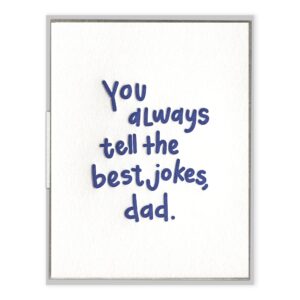Dad Jokes Letterpress Greeting Card