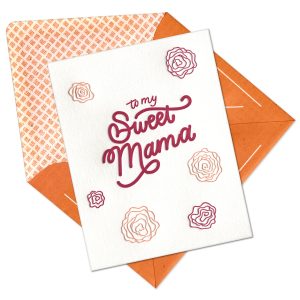 Sweet Mama Letterpress Greeting Card with Envelope