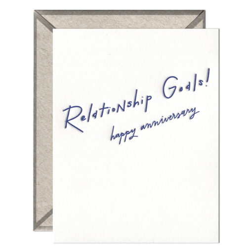 Relationship Goals Letterpress Greeting Card with Envelope