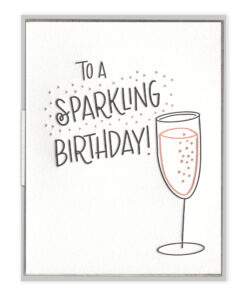 Sparkling Birthday Letterpress Greeting Card