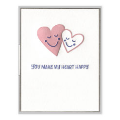 Make My Heart Happy Letterpress Greeting Card