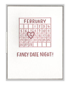 Fancy Date Night Letterpress Greeting Card