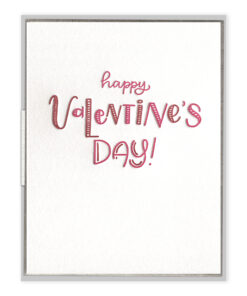 Happy Valentine's Day Letterpress Greeting Card with Envelope