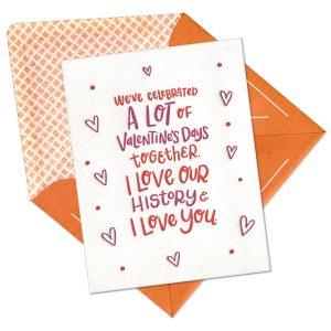 Love Our History Letterpress Greeting Card with Envelope