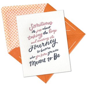 Who You Were Meant to Be Letterpress Greeting Card with Envelope