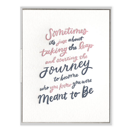 Who You Were Meant to Be Letterpress Greeting Card